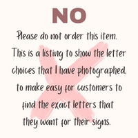 O Letter Choices - View all letter O's Here - Not for Purchase