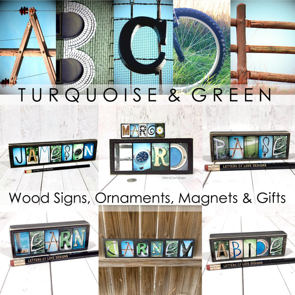 Turquoise & Green Signs
